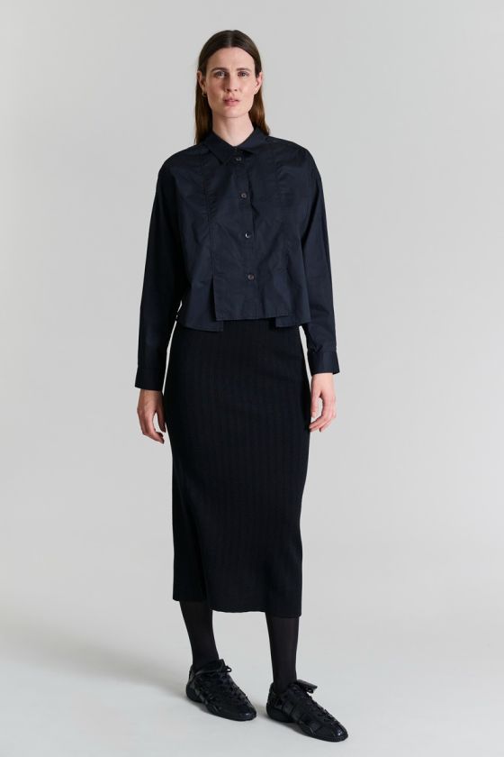 Core cotton Plisserad skjorta