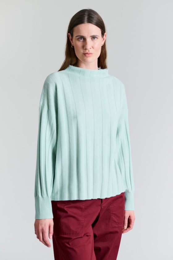 Cloud cashmere Ribbed Blouse