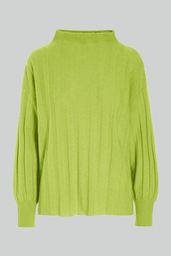 Cloud cashmere rib bluse