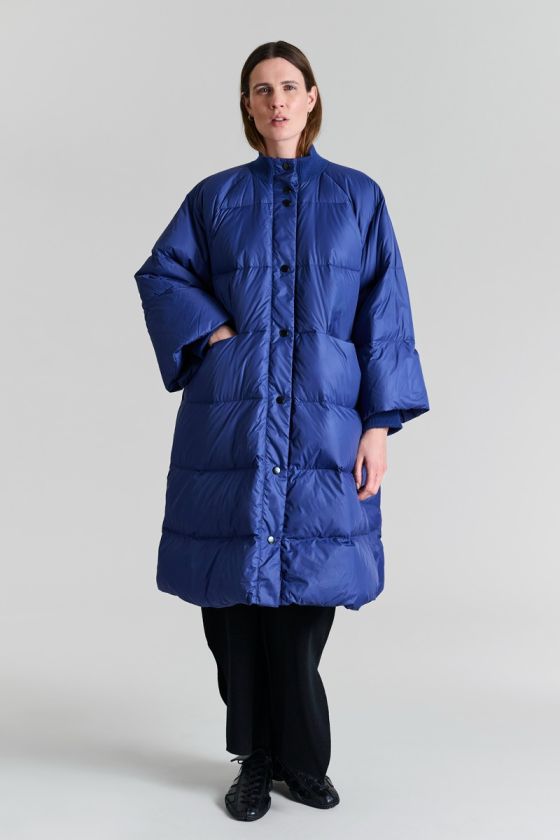 Feather down kappa med knappar