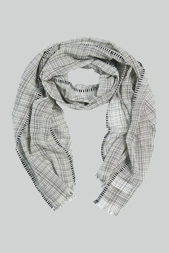 Irregular check tørklæde