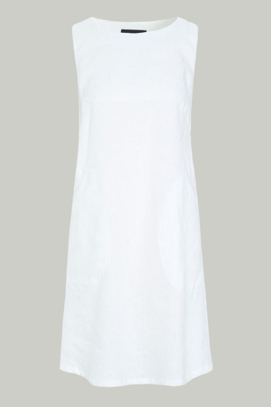 Airy linen ärmlös klänning