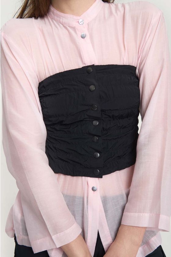 Fukkura poplin corsage topp