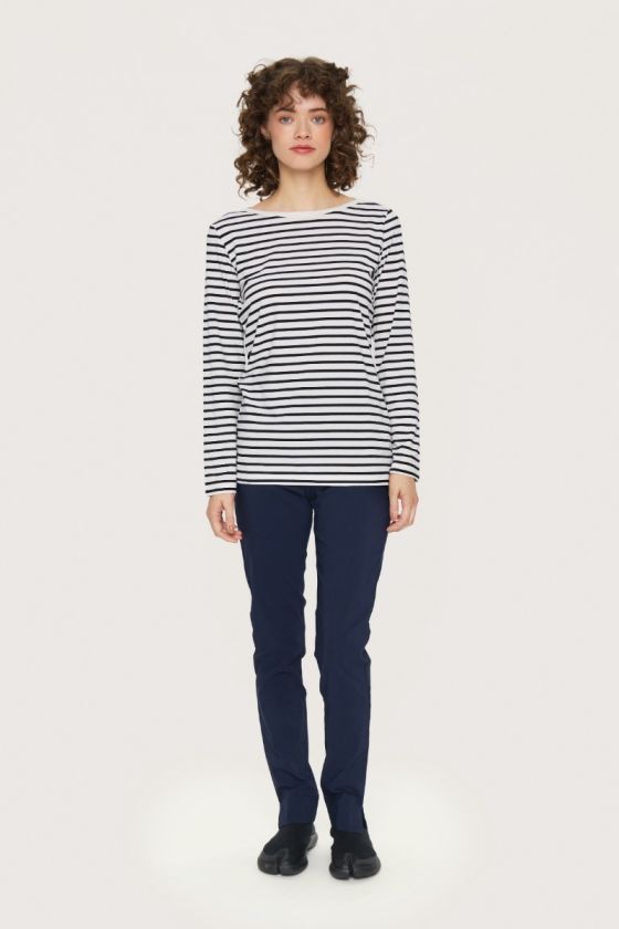 Magic stretch long trousers with slits