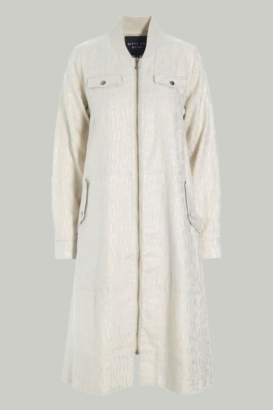 Silver stick klänning med dragkedja