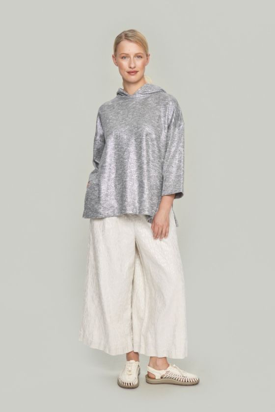 Silver sweat blus