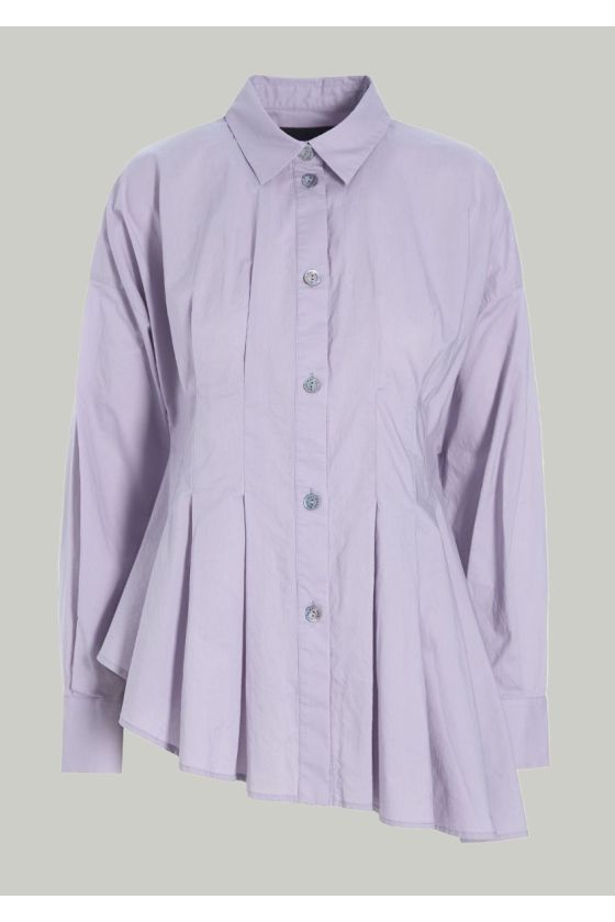 Core cotton asymmetrical shirt