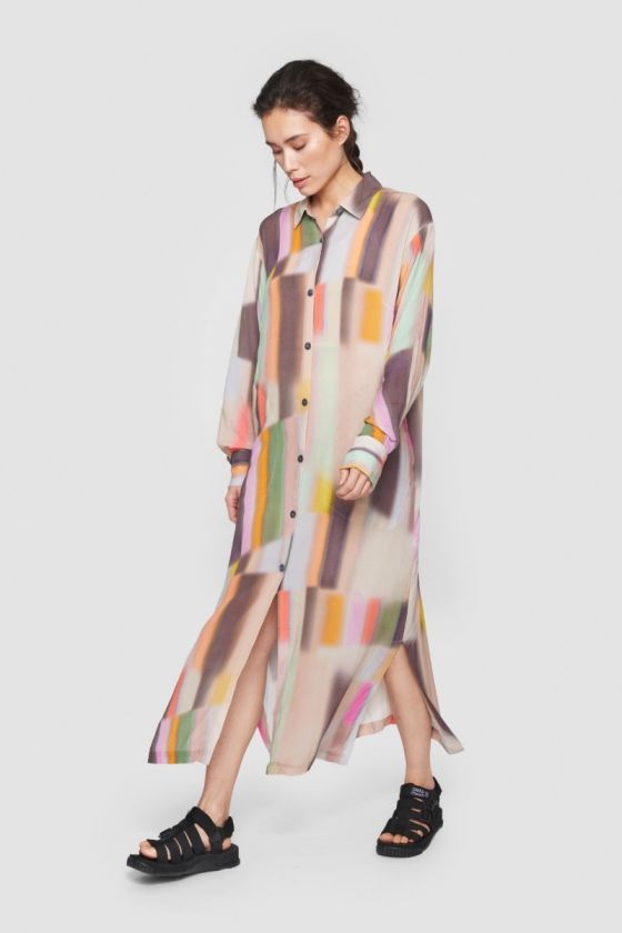 Soft Colour Block Fsc Hemdkleid