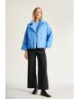 Feather down jacket with lapel