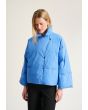 Feather down jacket with lapel