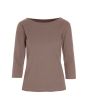 Naibu rib blus med 3/4 ärm