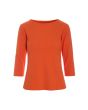 Naibu rib blus med 3/4 ärm