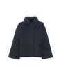 Feather down jacket with lapel