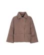 Feather down jacket with lapel