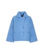 Feather down jacket with lapel