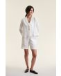 Airy linen a-linjeformad jacka