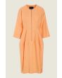 Lazy linen dress with zipper