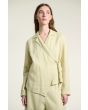 Lazy linen asymmetric jacket