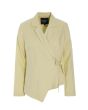 Lazy linen asymmetric jacket