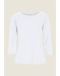 Naibu rib blus med 3/4 ärm