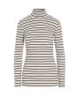 Globe stripe turtleneck blouse