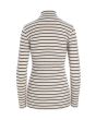 Globe stripe turtleneck blouse