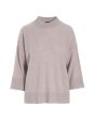 Cloud cashmere bluse med rund hals