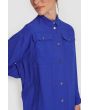 Wrinkle viscose long shirt
