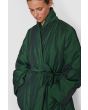 Changeant nylon coat with belt
