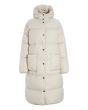 Feather down coat with hood