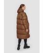 Feather down coat with hood