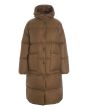 Feather down coat with hood