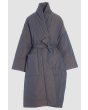 Changeant nylon coat with belt