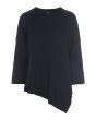 Wakasu wool blend asymetrical blouse