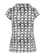 Circle grid short sleeve blouse