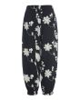 Embroidered flower pants