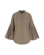 Vellum voile shirt with wide sleeves