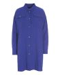 Wrinkle viscose long shirt