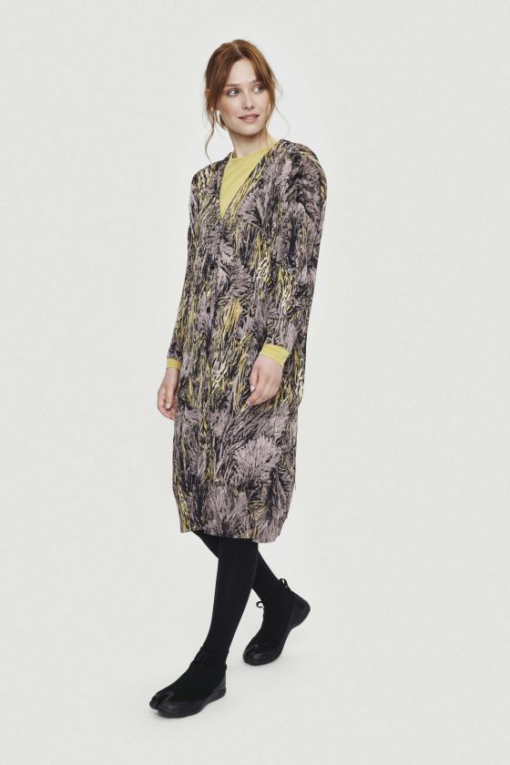 Seagrass plissé dress