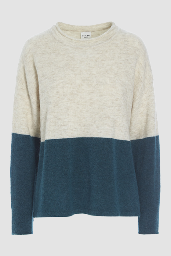 Dandelion knit two-coloured blouse