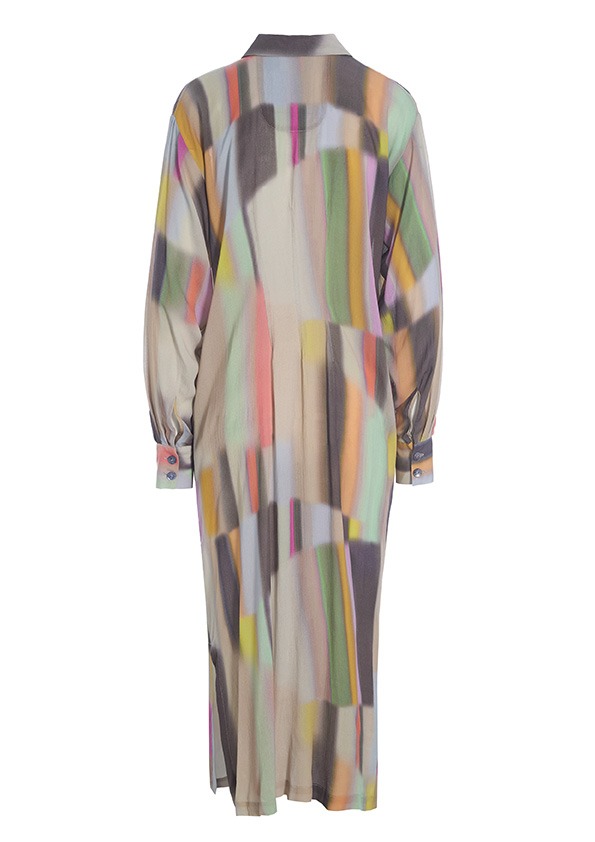 Soft colour block FSC shirt dress
