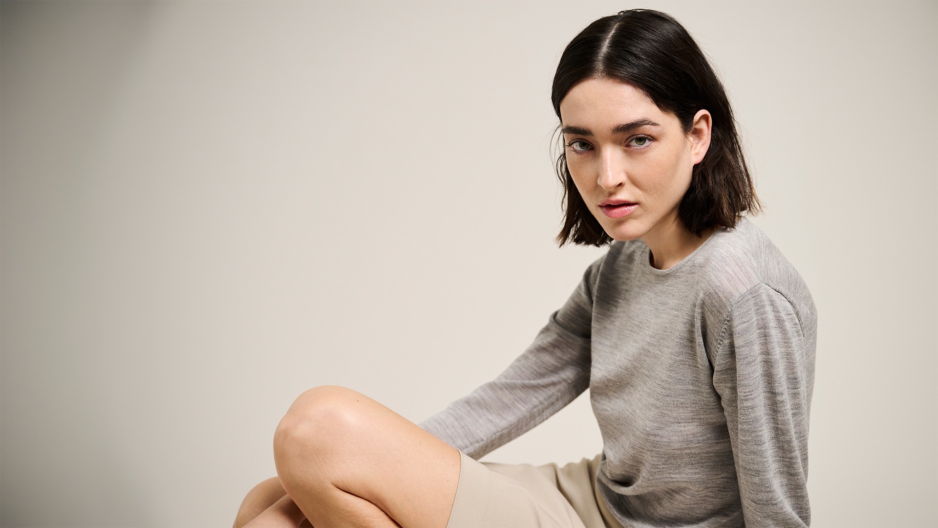 Model in look from the essentials collection